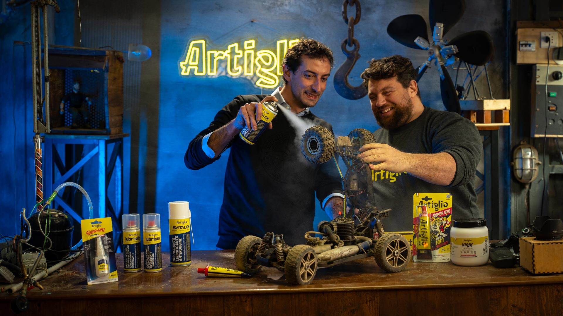 Nicola Fossati di Wilbra e Rulof Fai da Te al lancio di Rulof Missione Artiglio